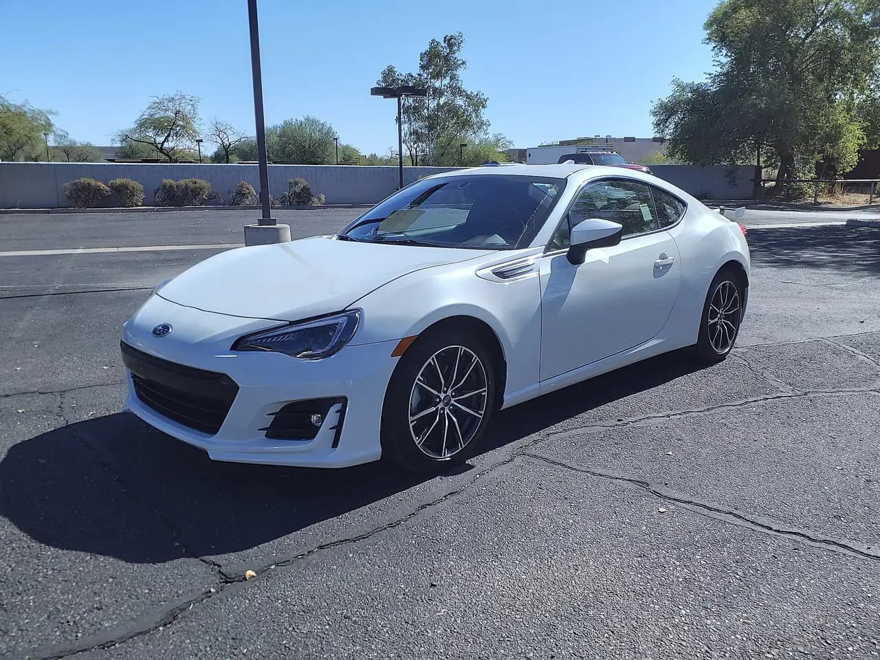 White 2020 Subaru BRZ Limited (ZC6 facelift) coupe, front three-quarter view