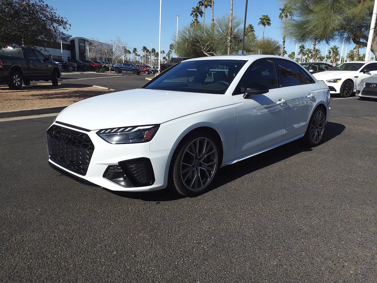 White 2022 Audi S4 Sedan (B9.5 facelift), front three-quarter view